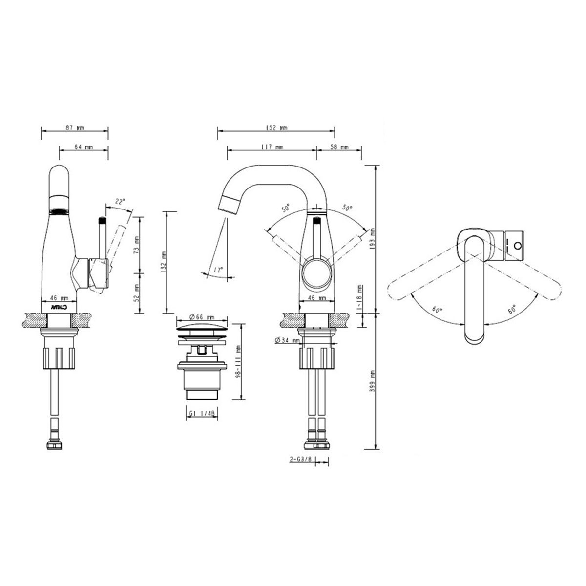 Lenz  Waschtischarmatur POLA Edelstahloptik Bild 6