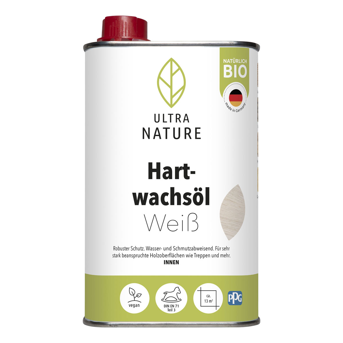 Ultra Nature Hartwachsöl Weiß 0.5 L Bild 1