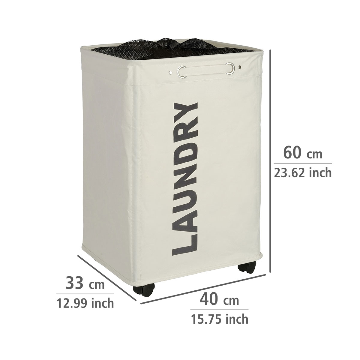 Wenko Wäschesammler Quadro beige 79 l Bild 3