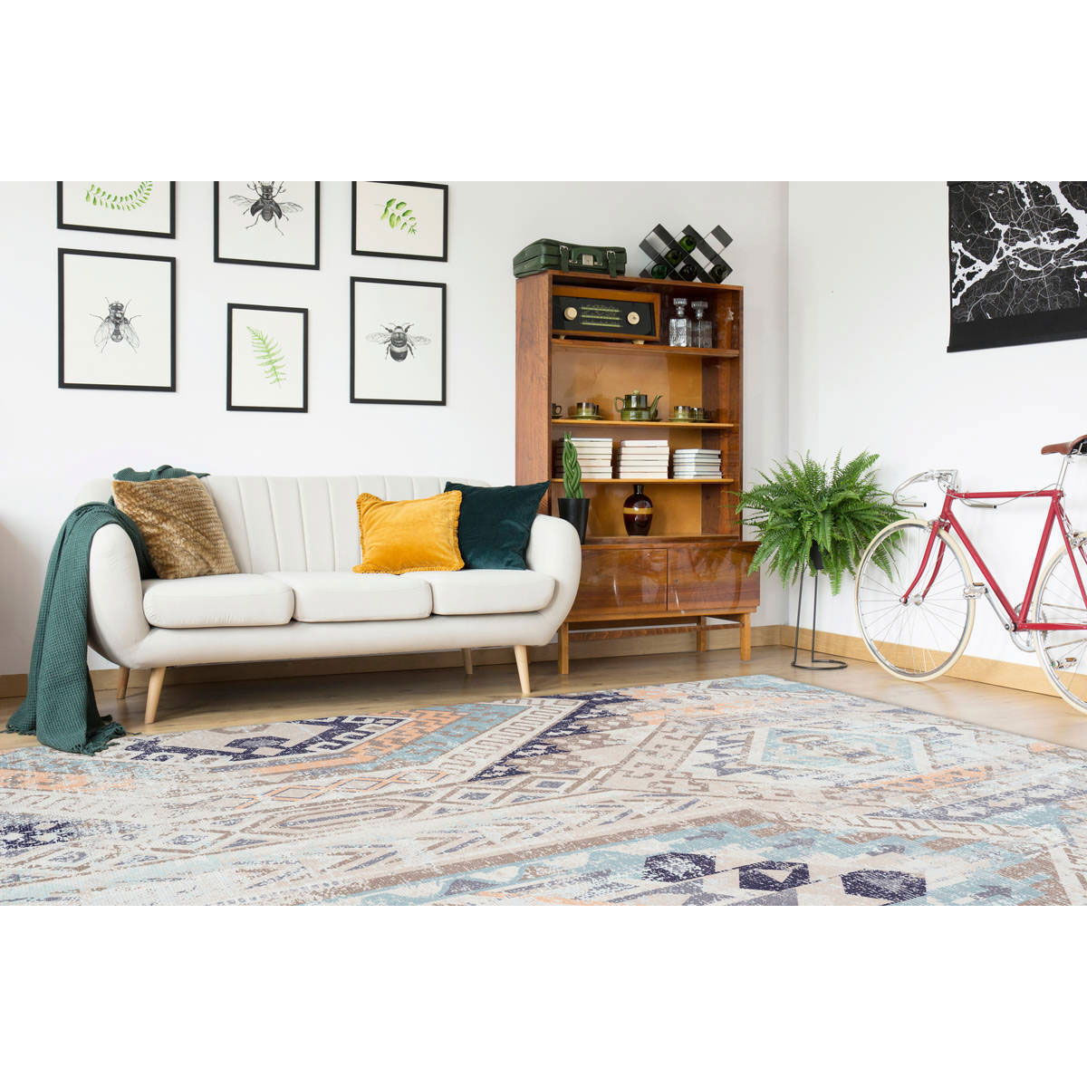 Flachflorteppich Indiana 200 multi/blau Bild 2