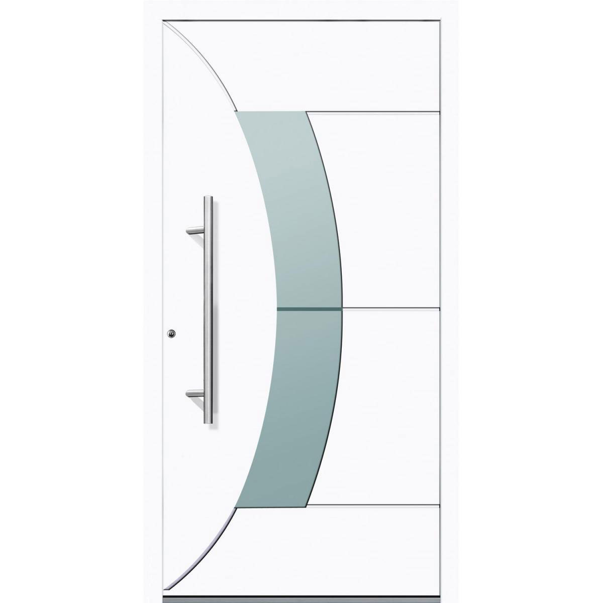 Aluminium Sicherheits-Haustür Verona Exklusiv 75 mm weiß inkl Griffset