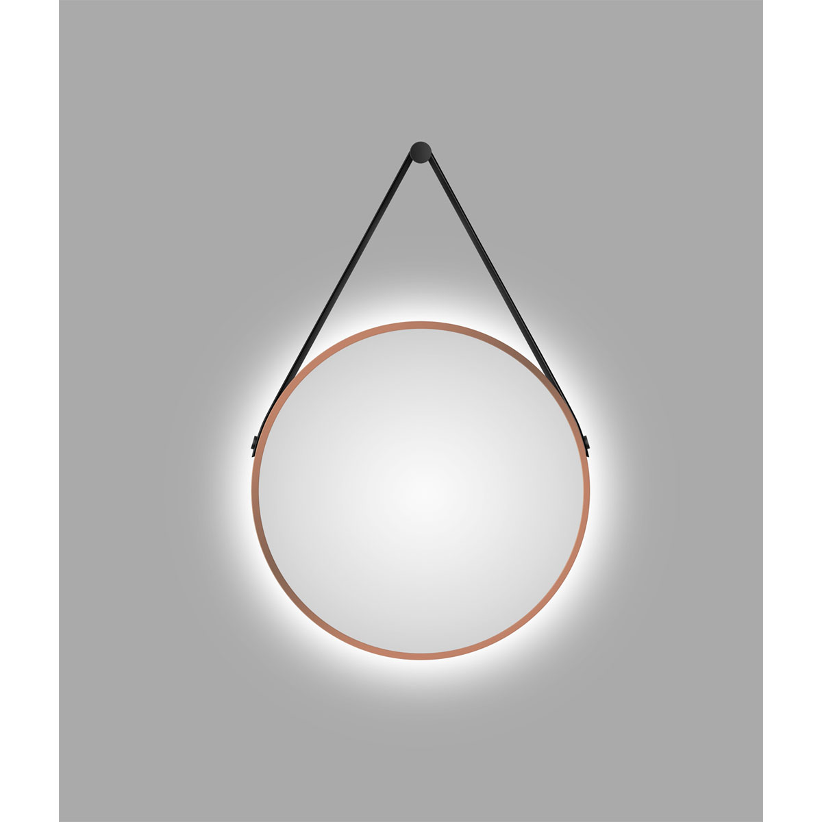 DSK  Design LED Lichtspiegel Silver Barbier Copper Dm 50 cm