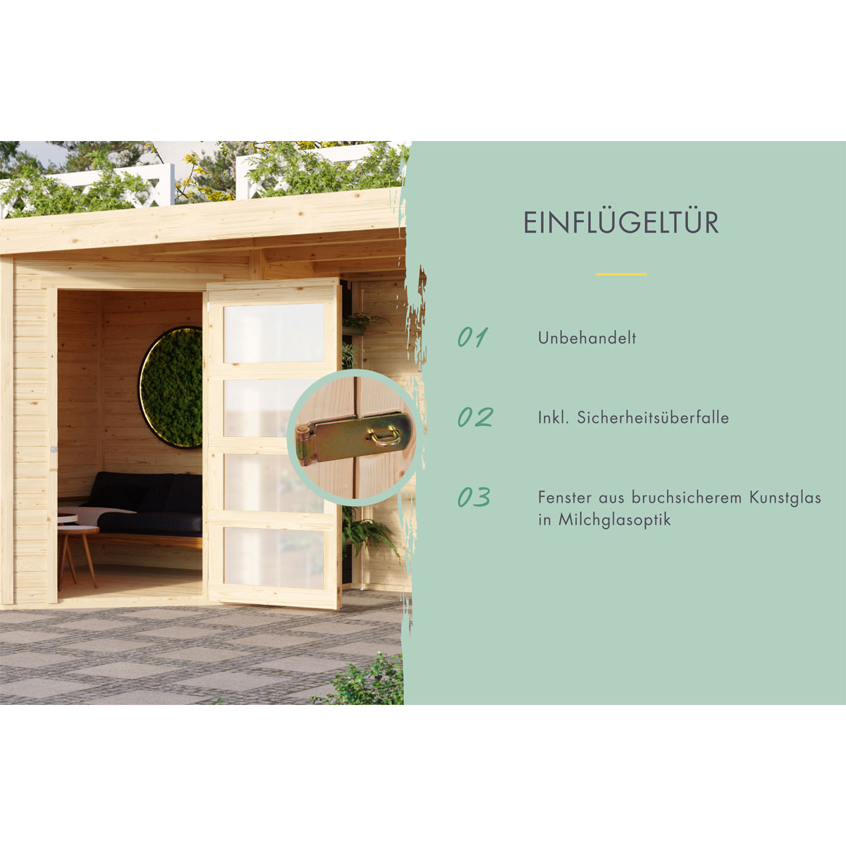 Karibu Gartenhaus Muehlentrup 3 naturbelassen Bild 8