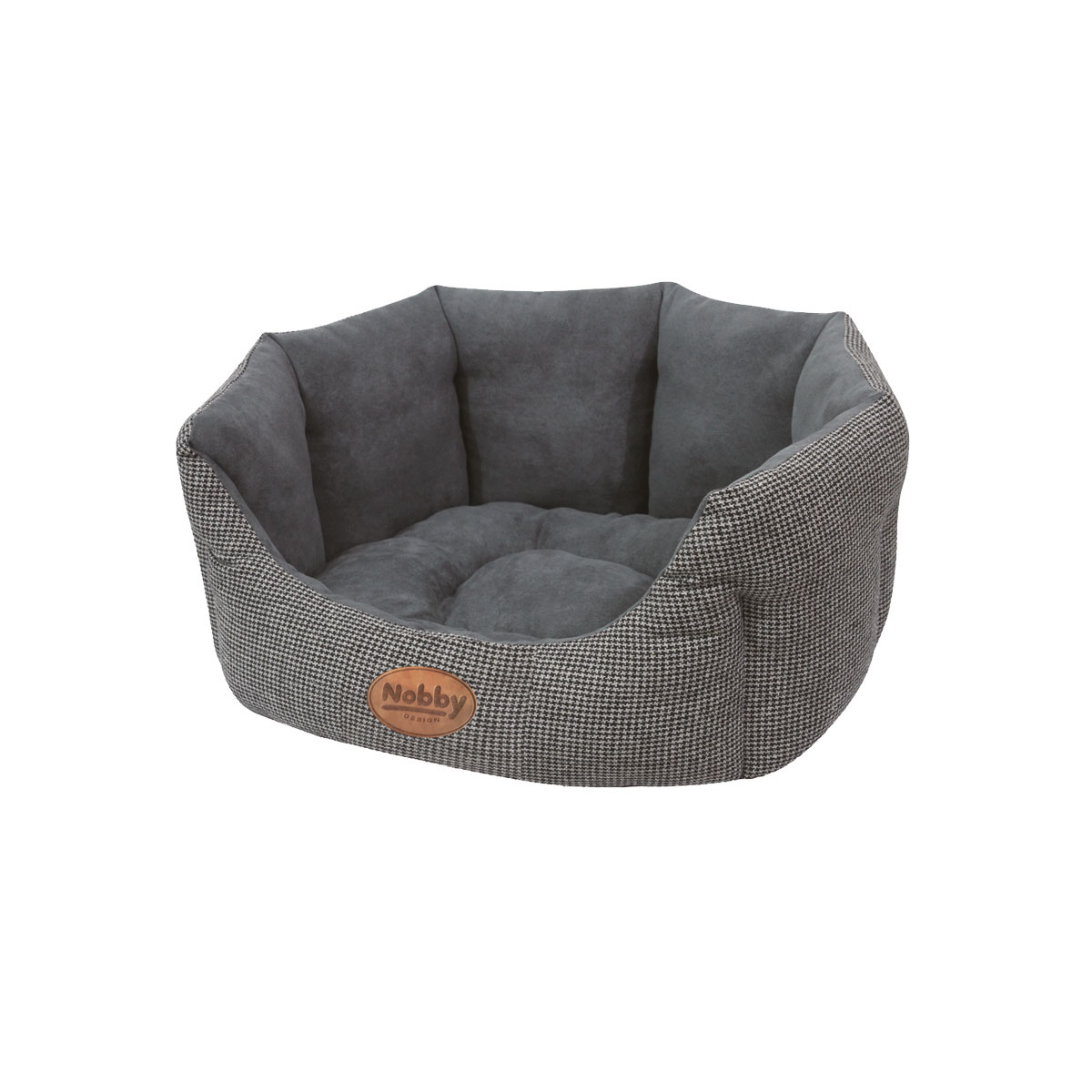 Nobby Komfort-Bett Josi oval 65 x 57 x 22 cm grau
