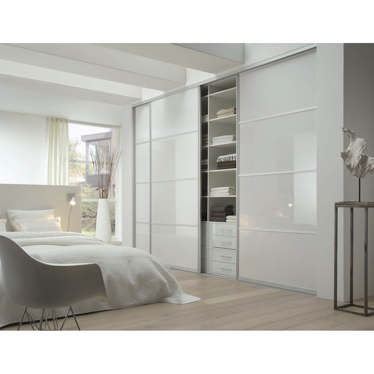 Hibitaro  Studio-Schiebetür mit Aluminiumrahmen auf Maß als Durchgangstür