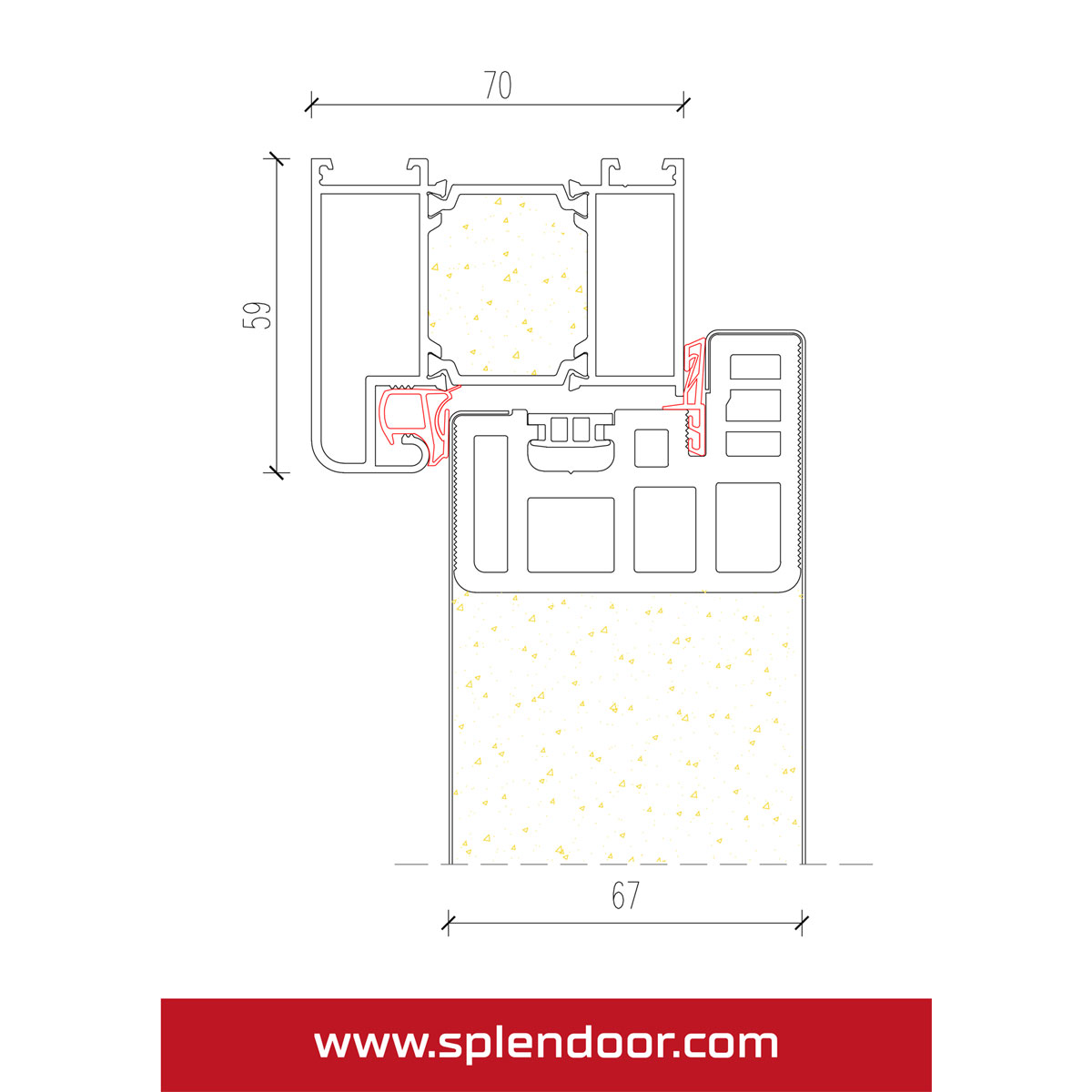 SplenDoor  Premium-Haustür Passivedoor Lund RC2 energiesparend einbruchsicher nussbaum 100 x 200 cm links Bild 8