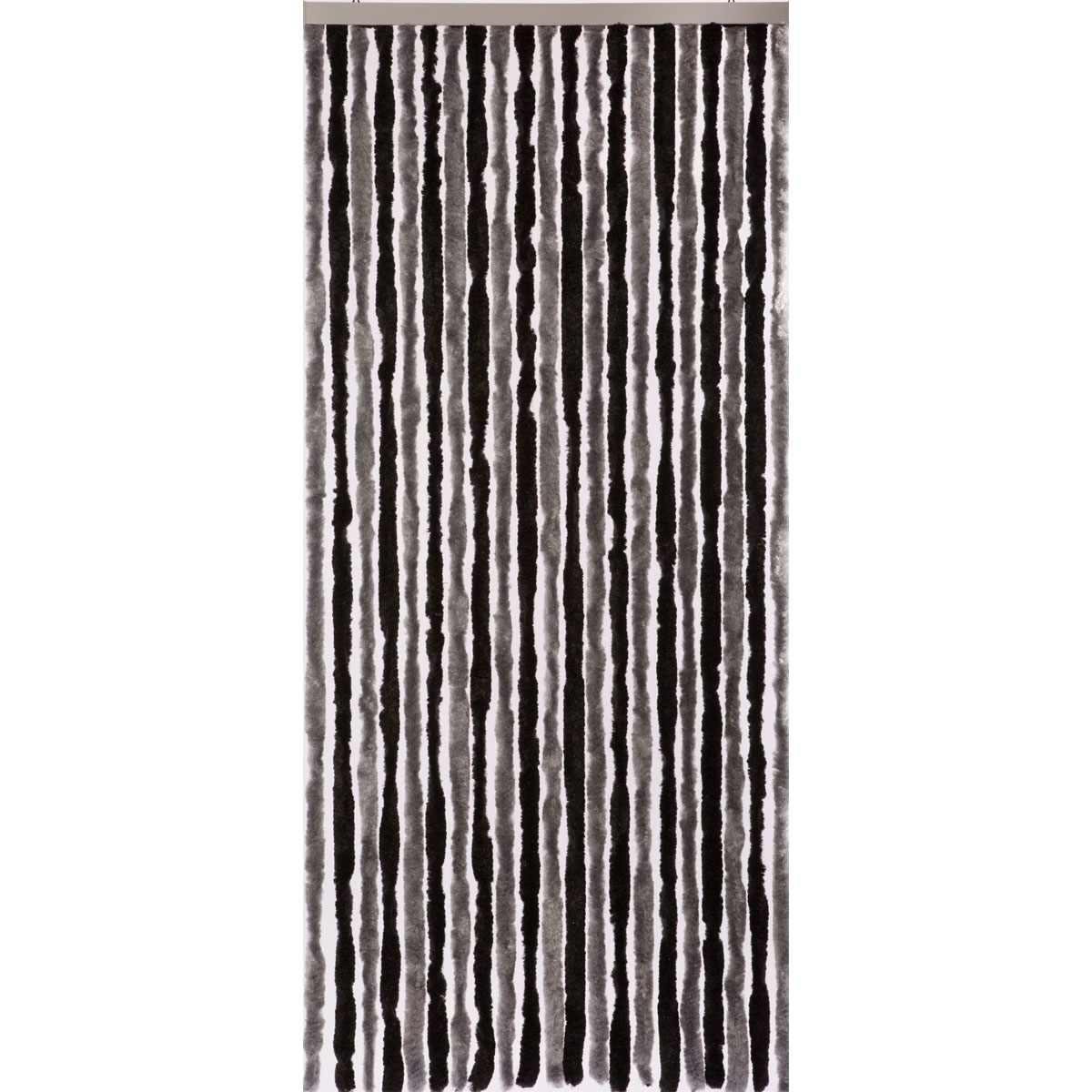 Deko-Vorhang Flauschi schwarz-grau