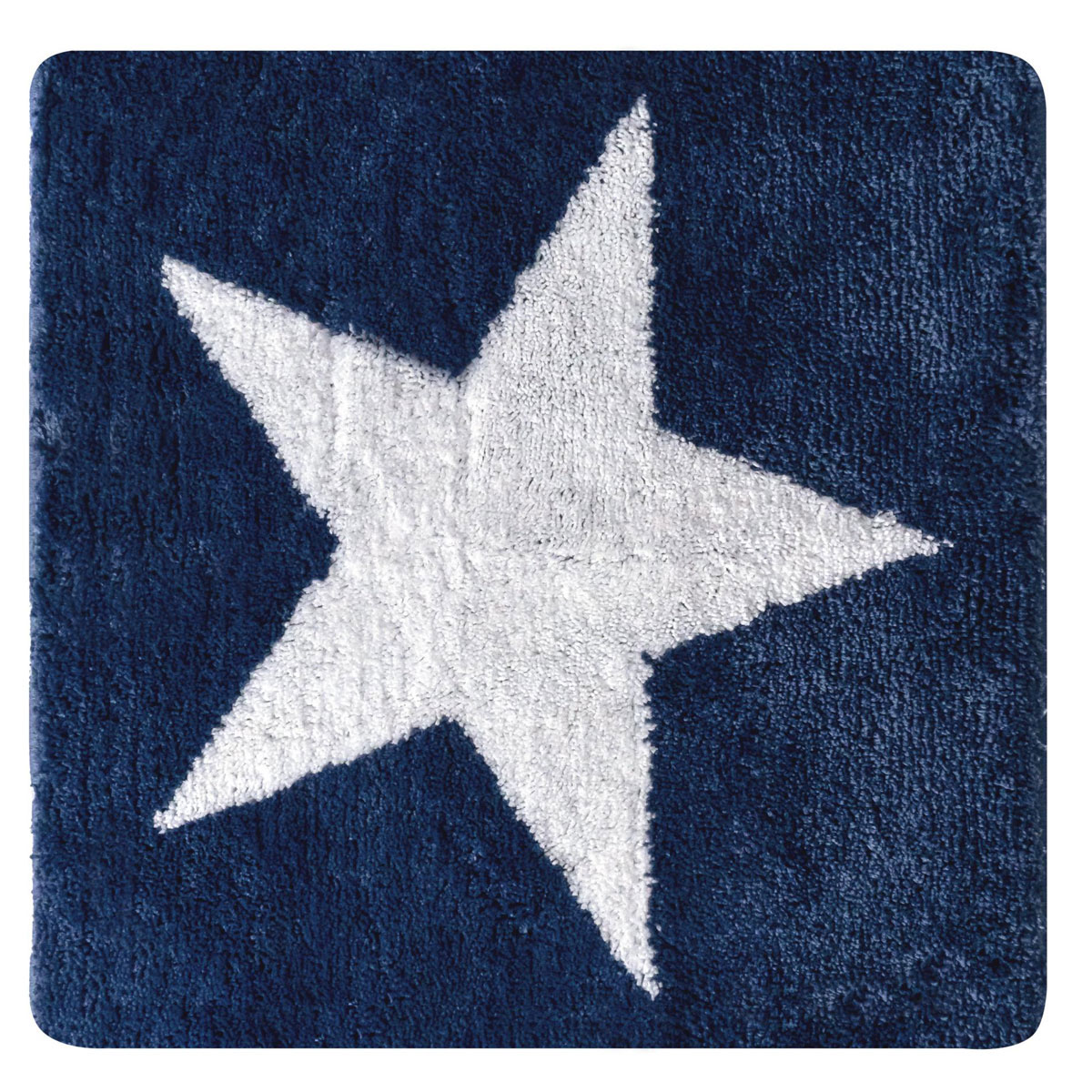 Ridder  Teppich Star 55 x 50 cm weiß-blau Polyester-Microfaser