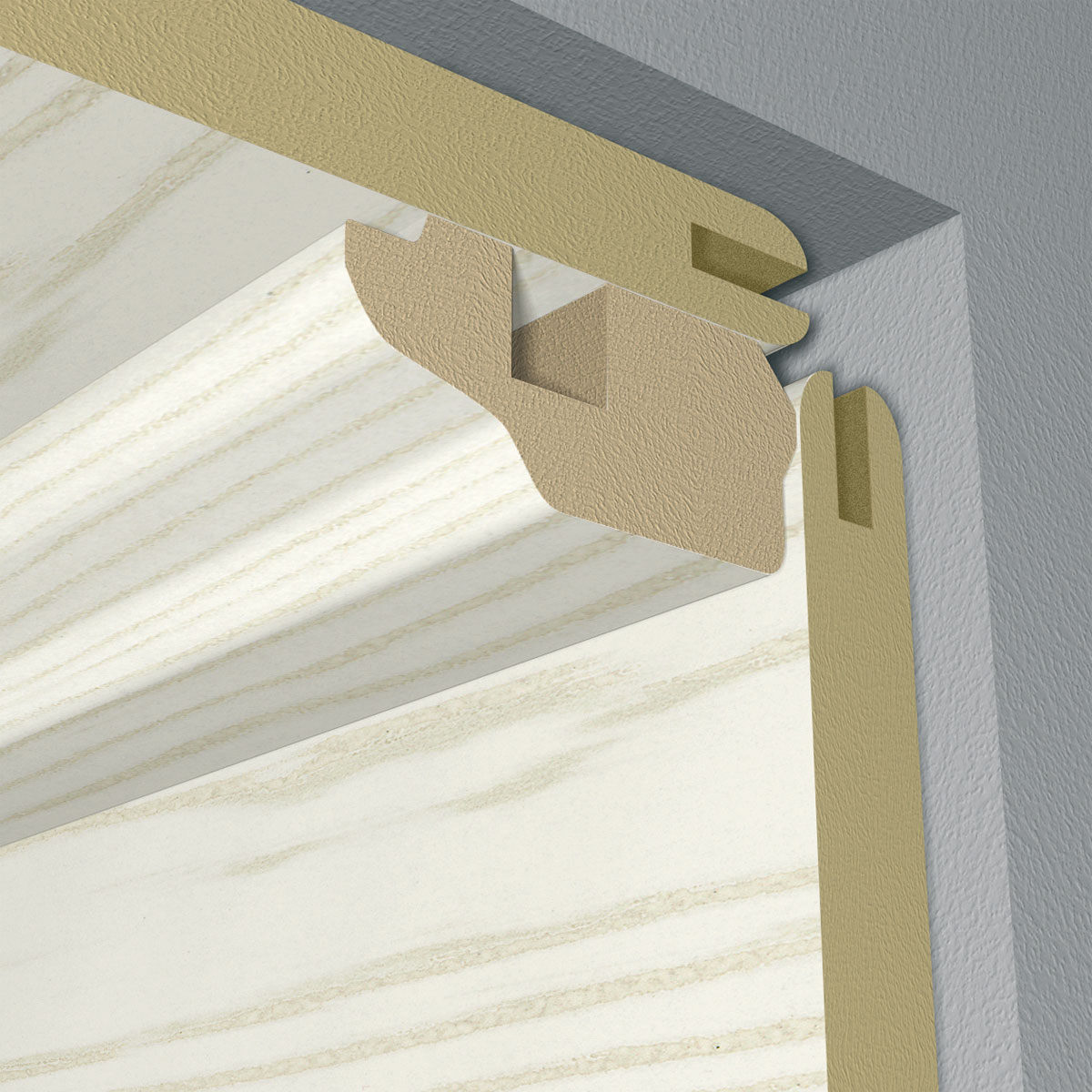 Deckenleiste Pinie weiß 2,6 m