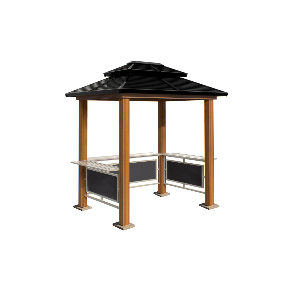 Sojag Pavillon BBQ Maui 158x249x278cm Holzoptik
