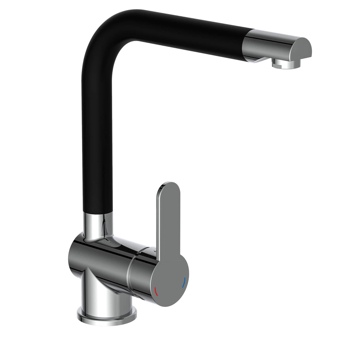 Schütte Schwenkbare Küchenarmatur Rio chrom schwarz matt Bild 1