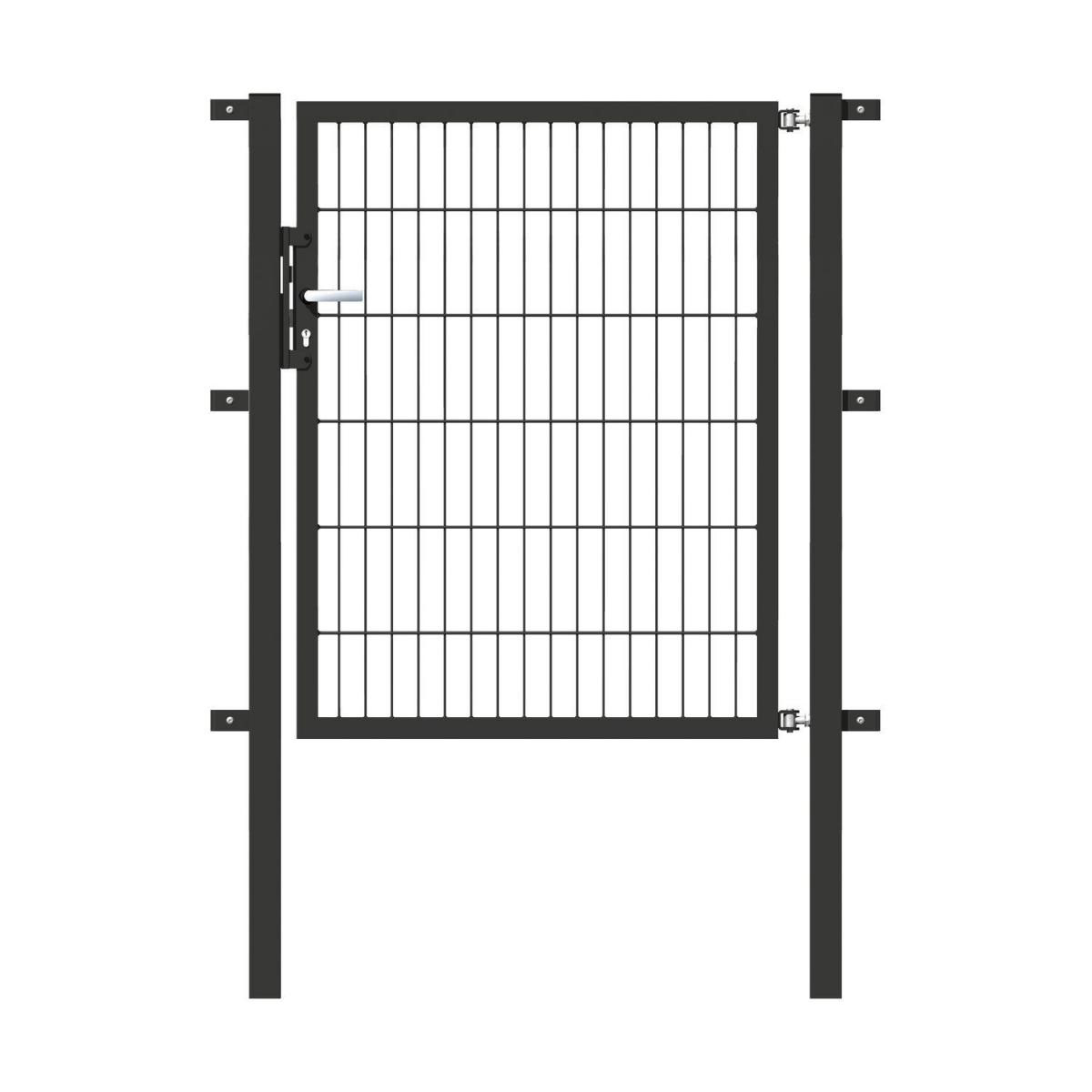 GAH Alberts Stabgitter-Einzeltor anthrazit-feueverzinkt 1000 x 1200/1700 mm zum Einbetonieren