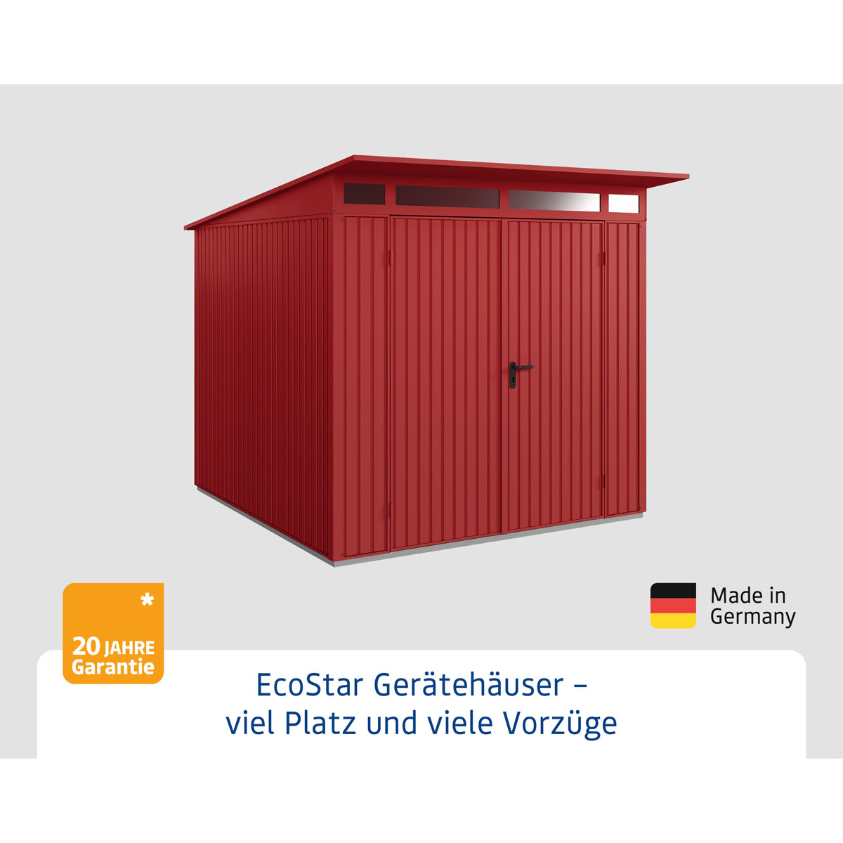 EcoStar  Gerätehaus Trend-PTyp 2RAL3004 2 flg Bild 2
