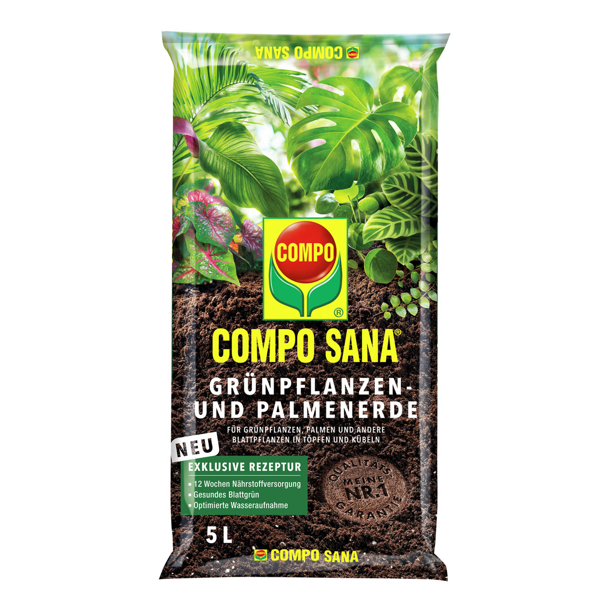 Compo SANA Grünpflanzen- und Palmenerde 5 L