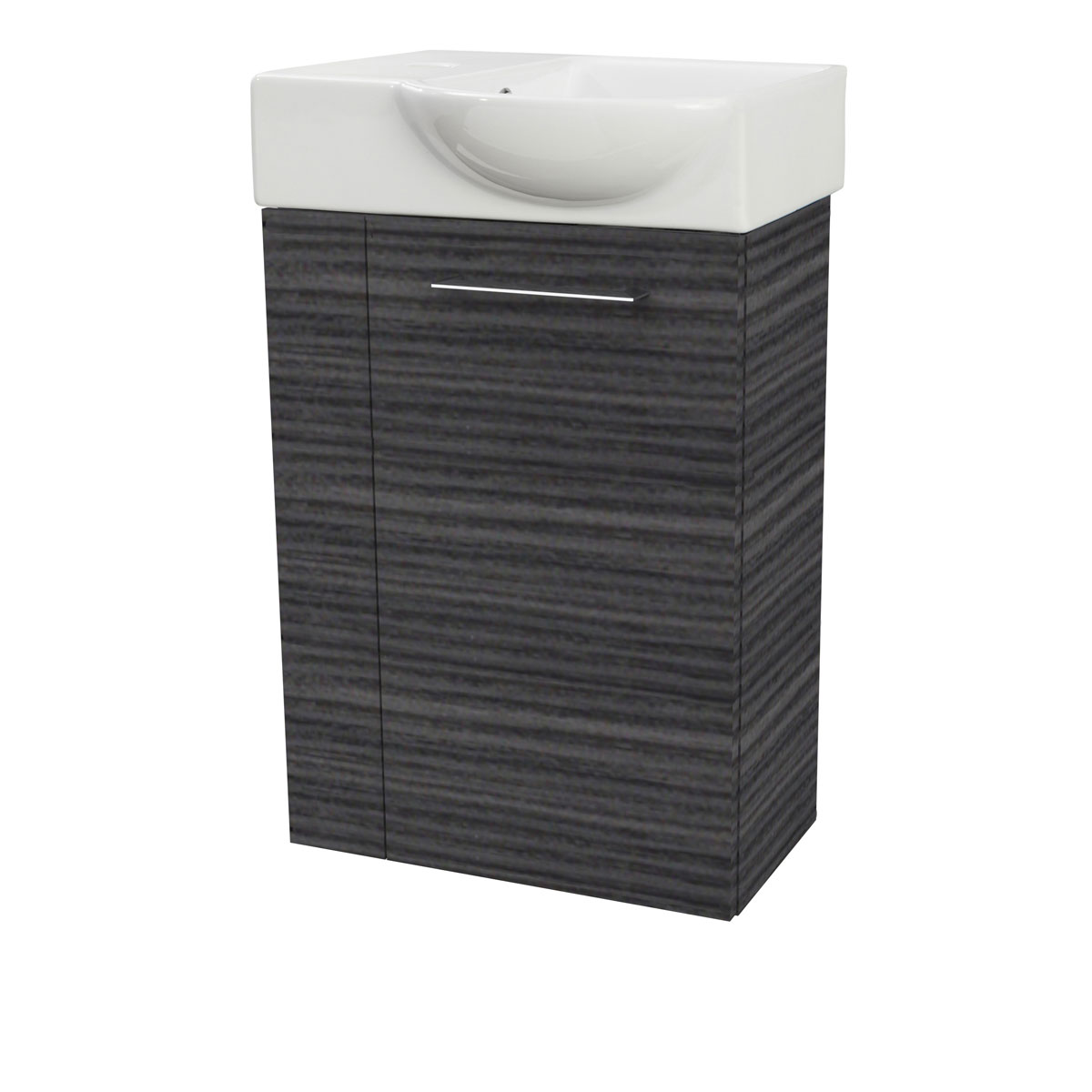 Fackelmann  Gäste-WC Keramikbecken SBC 455 x 145 x 320 mm Weiß Hahnloch links Bild 7