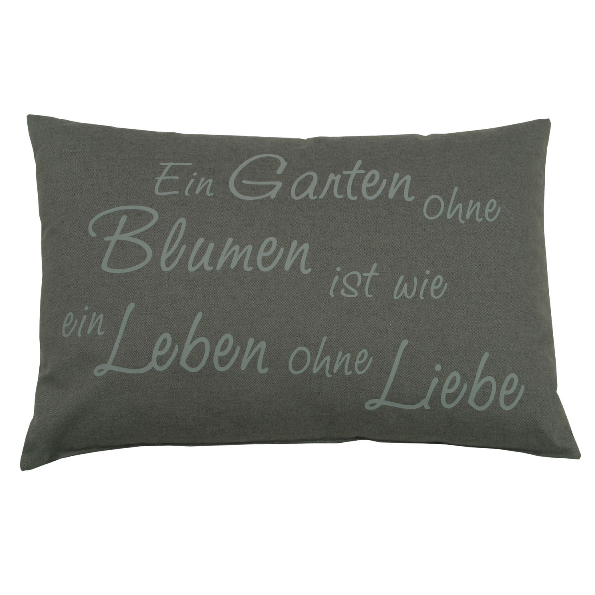 GO-DE Spruechekissen m Fuellung Sophia 2947 ca 40 x 40 cm anthrazit