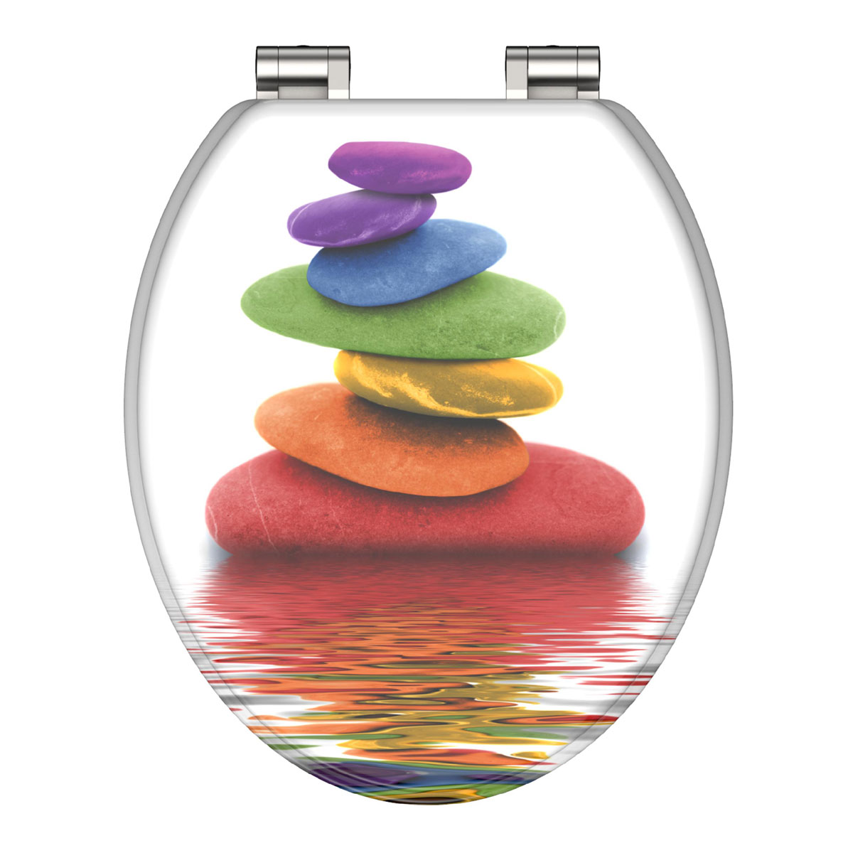 Schütte MDF WC-Sitz COLORFUL STONES mit Absenkautomatik