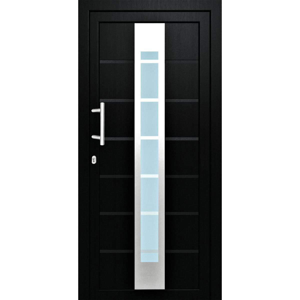 Haustür Kunststoff T84 anthrazit 100 x 210 cm Anschlag rechts