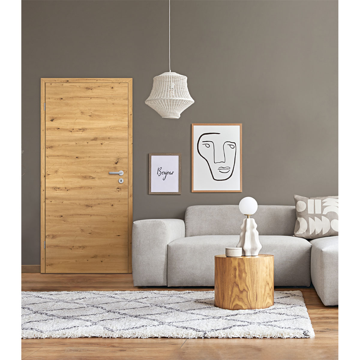 CPL-Zimmertür Eiche astig links 73,5 x 198,5 cm Bild 2