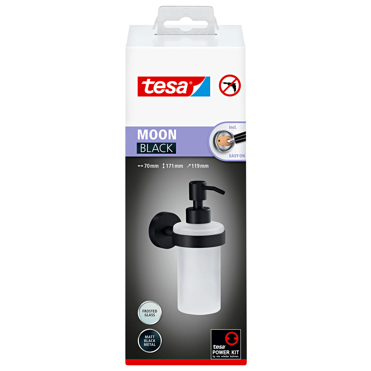 Tesa Wandseifenspender Moon mattschwarz Bild 2