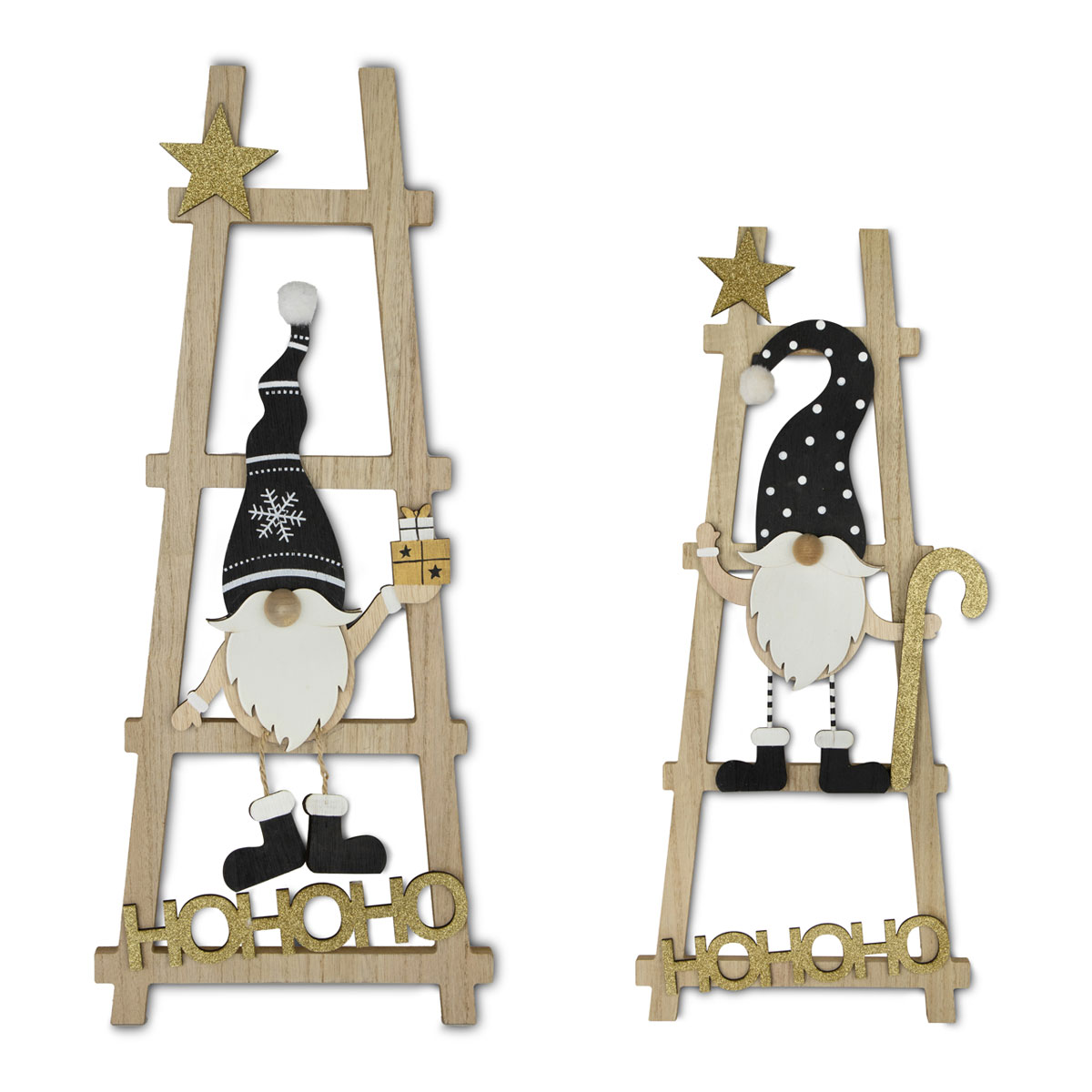 Dekoleiter HoHoHo sortiert Holz 21,5 x 0,9 x 50 cm