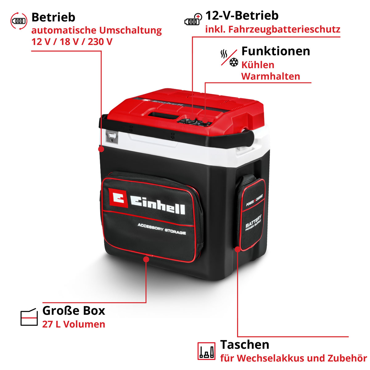 Einhell Akku-Kühlbox TE-COL 18/27 Li-Solo Bild 5