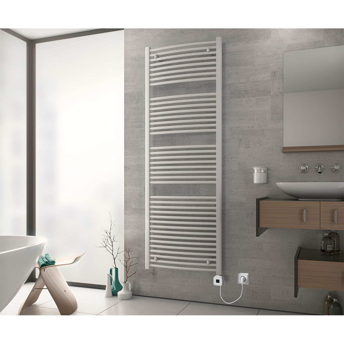 Ximax  Elektrischer Handtuchwärmer Top 1172 x 595 mm 600 Watt Typ 7 Weiß