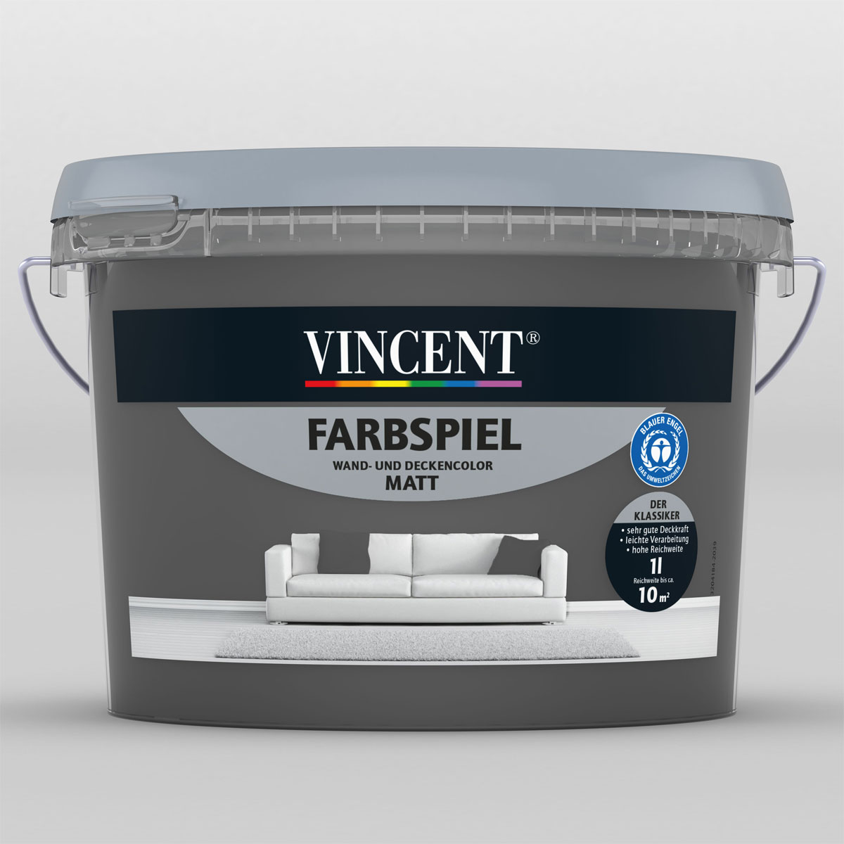 Vincent Farbspiel Basalt matt 1 L