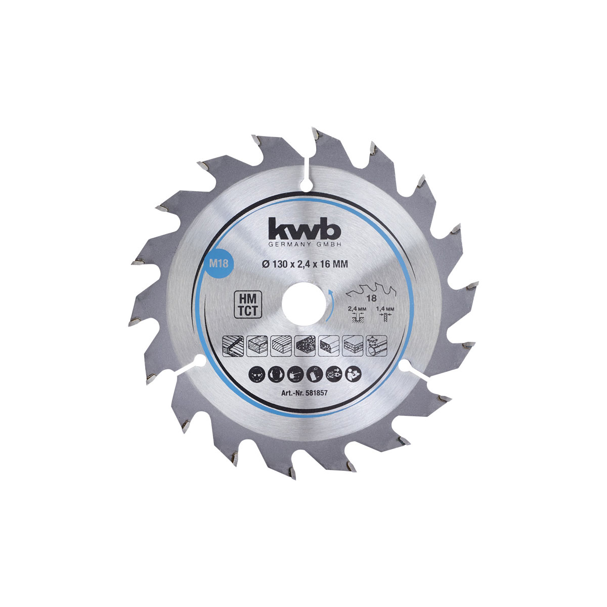 kwb  Spanplatten-Kreissägeblätter für Handkreissägen Durchmesser 130x16 mm