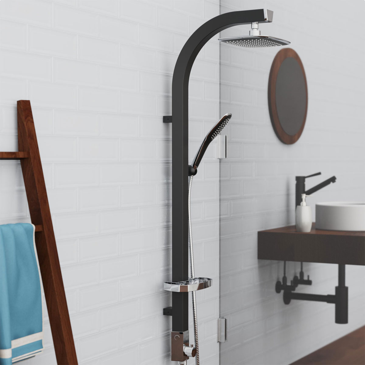 Schütte Überkopfbrause-Set Madagaskar schwarz Bild 6