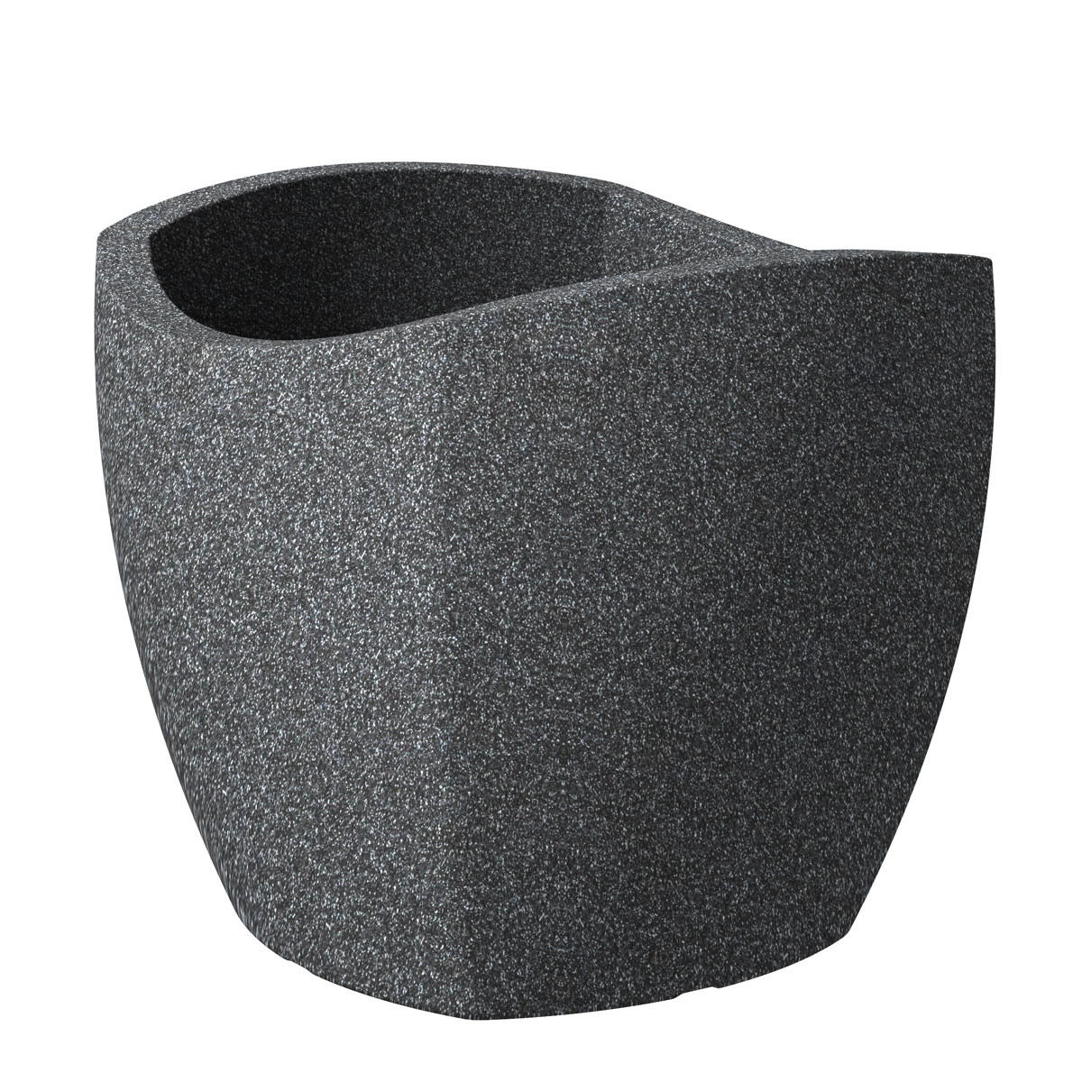 Scheurich Pflanzgefäß Wave Globe Cubo BxHxT 49,4 x 44,5 x 49,4 cm Schwarz-Granit