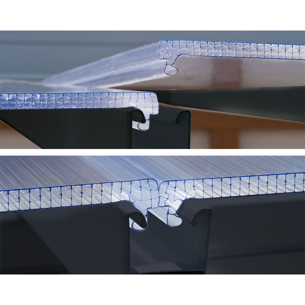 Palram Canopia Feria Alu Terrassenüberdachung Polycarbonat 4x9 m dunkelgrau Bild 3