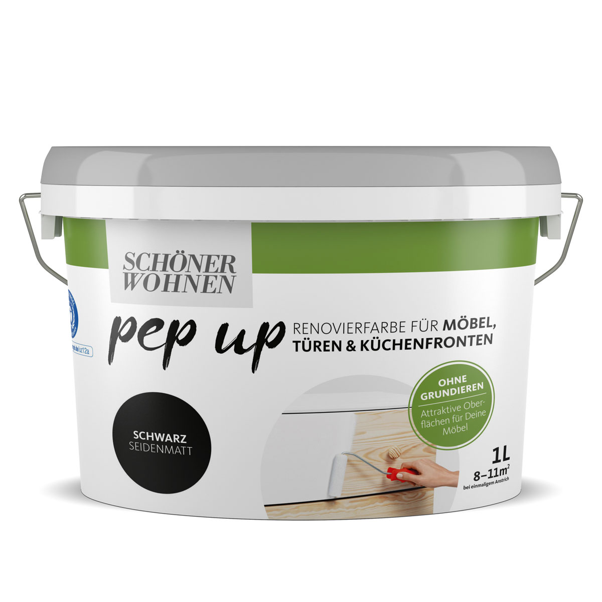 Schöner Wohnen Farbe pep up schwarz für Möbel Türen und Küchenfronten 1 L