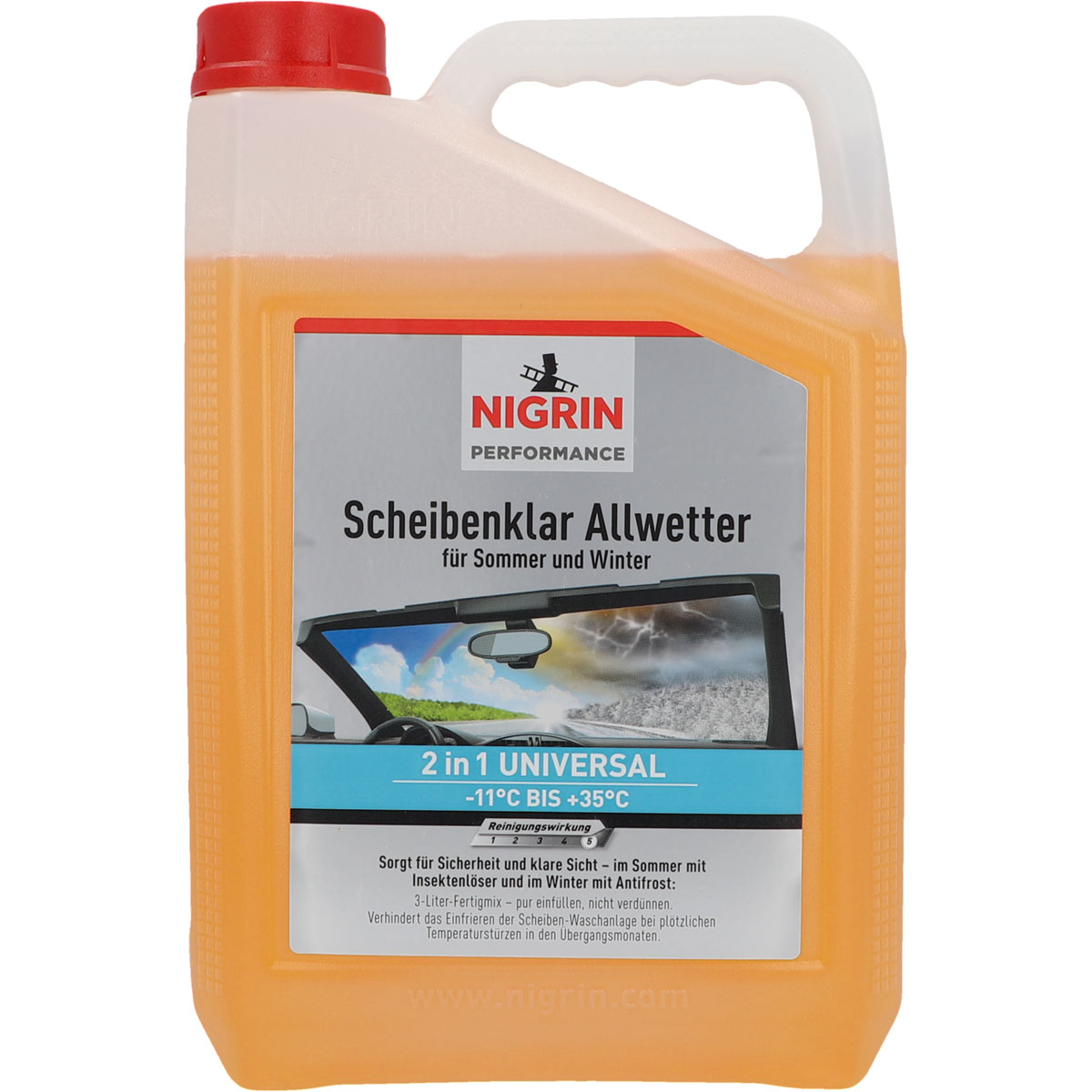 Nigrin Scheibenreiniger Scheibenklar Allwetter 2in1 -11° 3 L