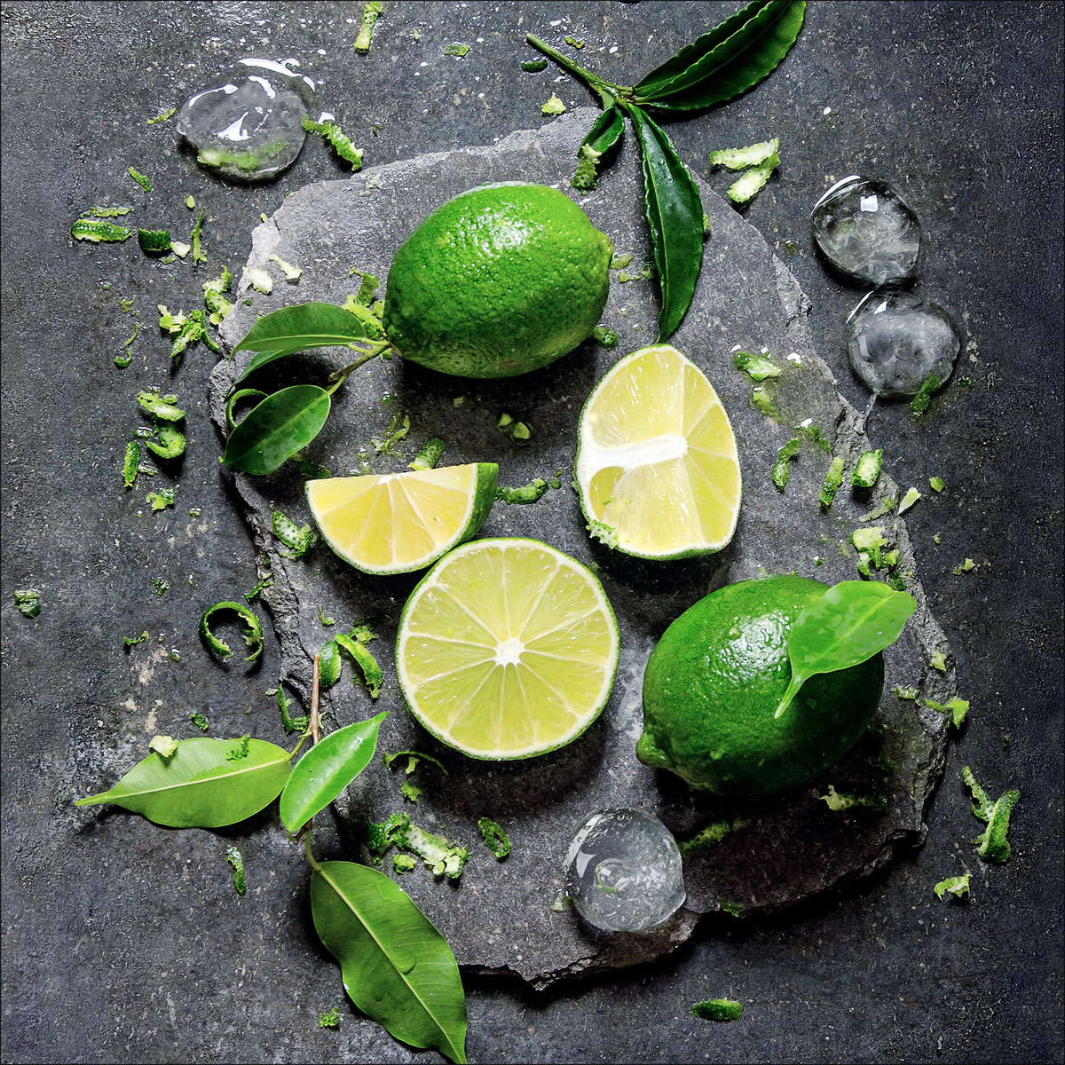 Glas-Art Lemonmix 30 x 30 Glasbild