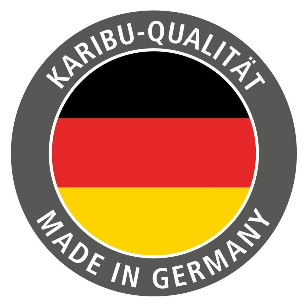 Karibu Sauna Sonara Fronteinstieg 9 kW Ofen integr Strg Tür gedämmt mit Kranz Bild 10