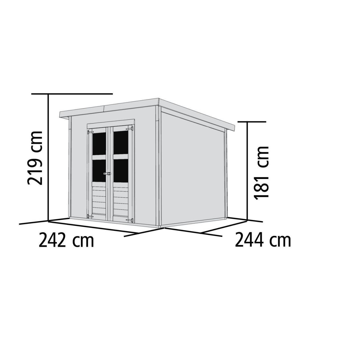Karibu Gartenhaus-Set Merseburg 6 naturbelassen Bild 4