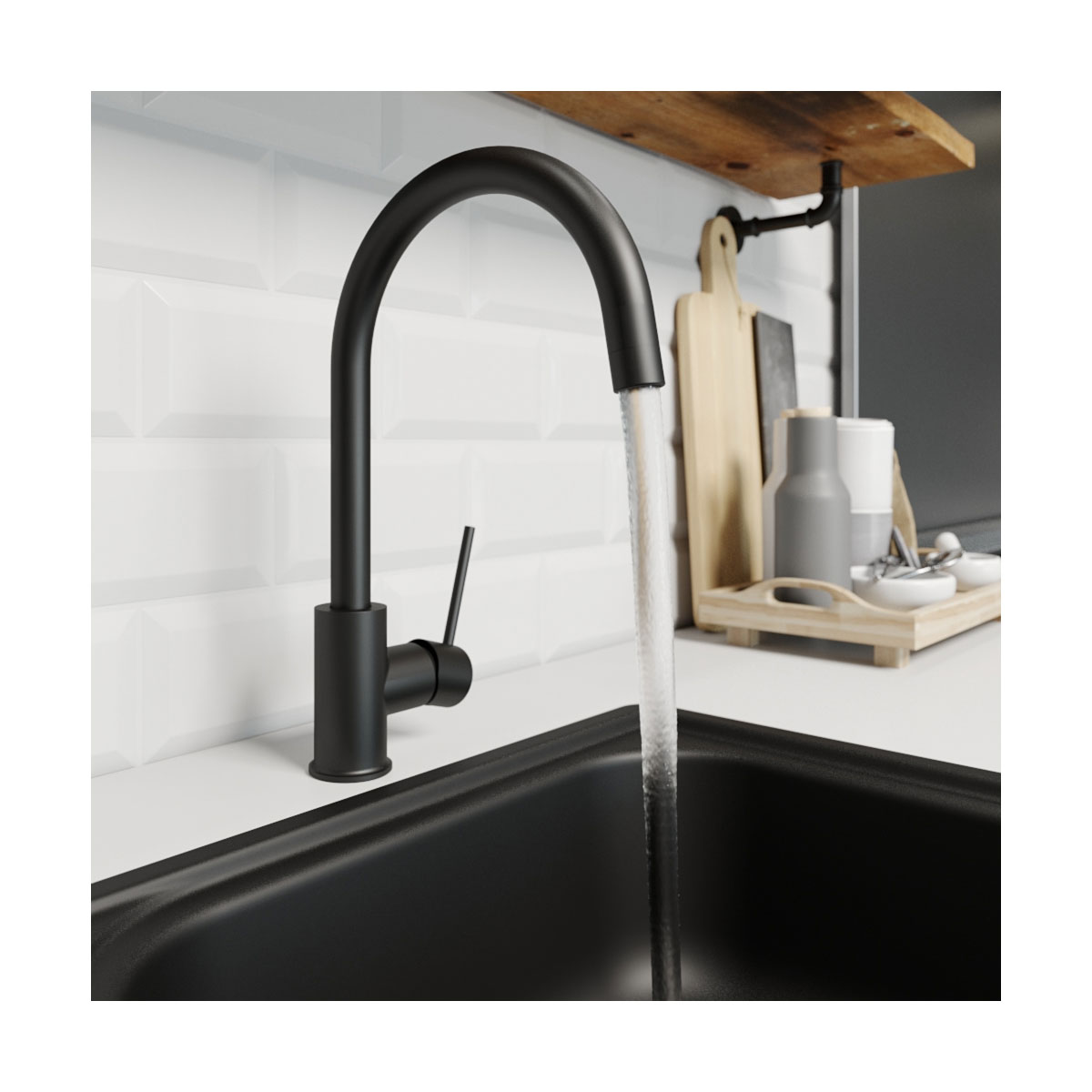 Lenz  Küchenarmatur LIO schwarz Bild 2