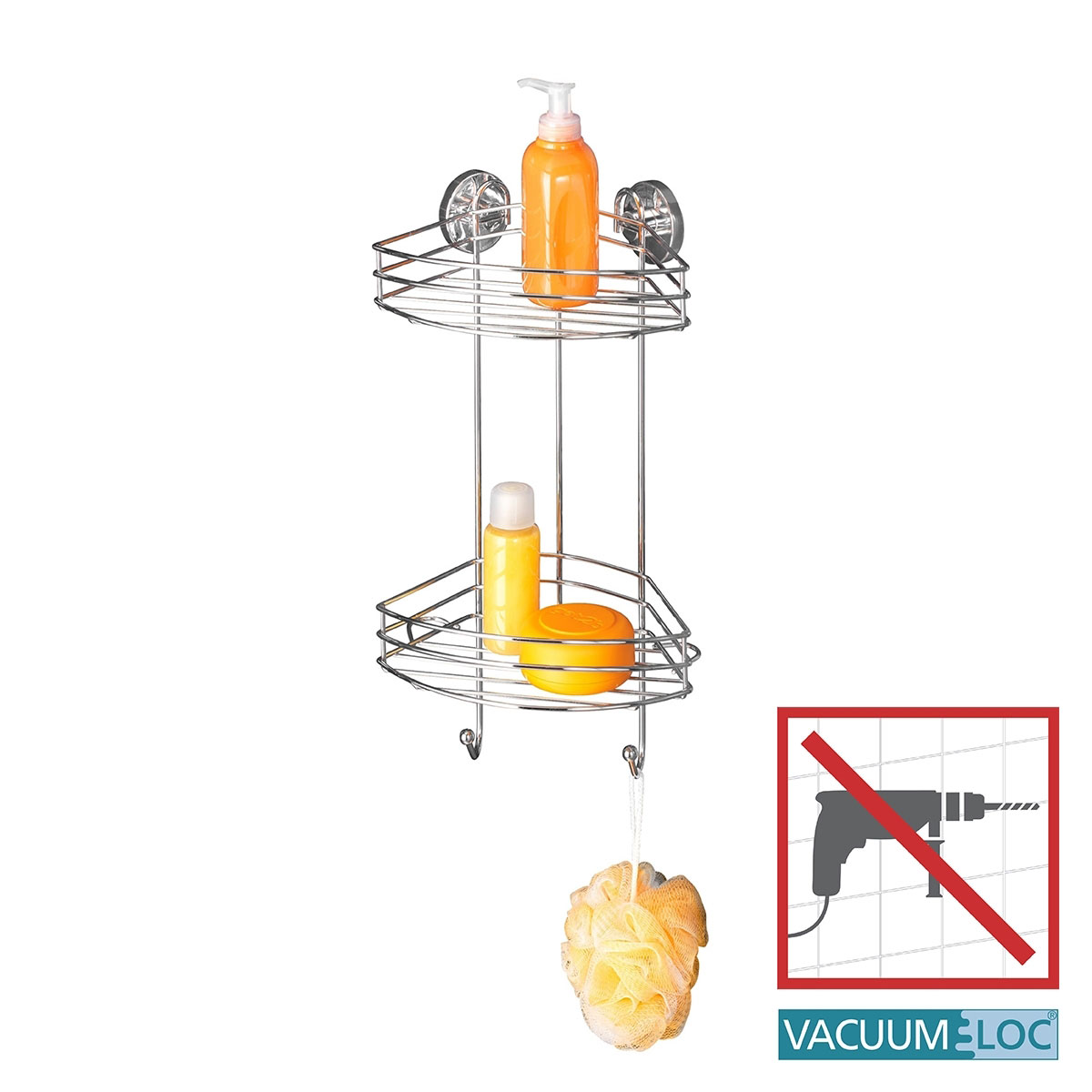 Wenko Vacuum-Loc Eckregal 2 Etagen Bild 2