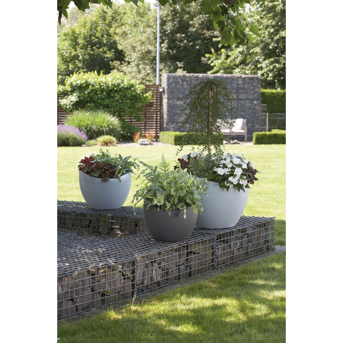 Scheurich Pflanzgefäß Stony 250 60 cm grau Bild 2