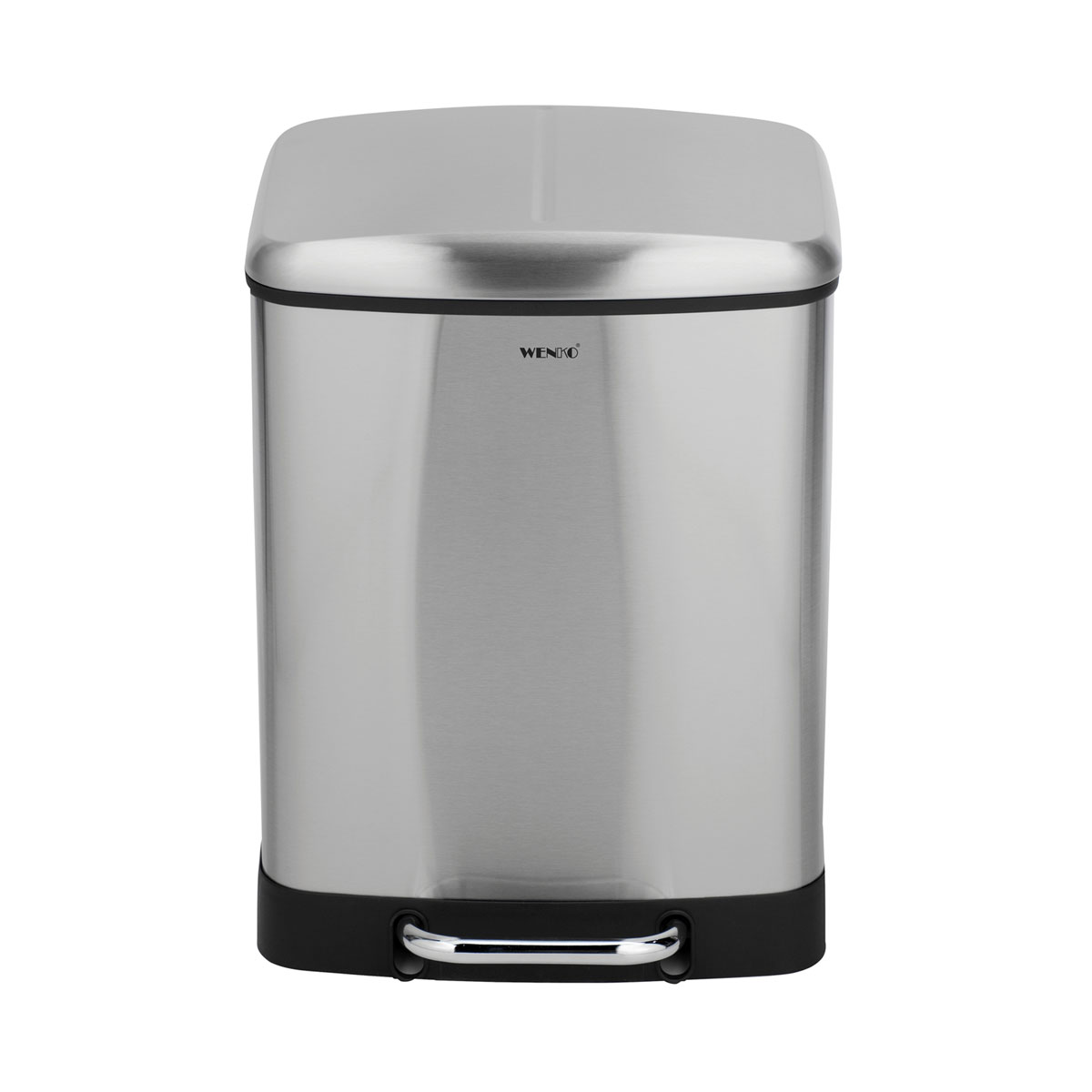 Wenko Treteimer Studio Easy-Close Duo Edelstahl 2 x 12 L rostfrei Absenkautomatik