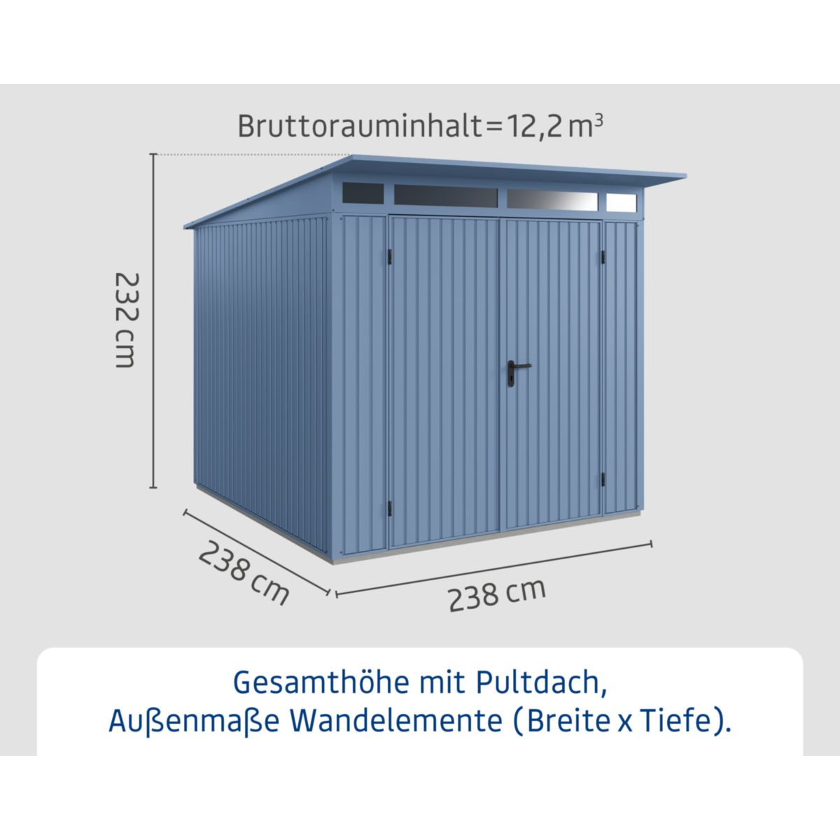 EcoStar  Gerätehaus Trend-PTyp 2RAL5014 2 flg Bild 3