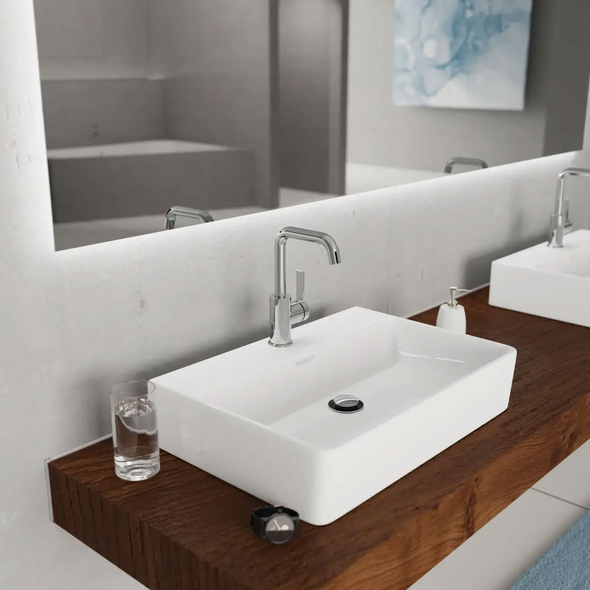 Waschtischarmatur Los Angeles, Farbe: Chrom, Cold-Start Bild 3