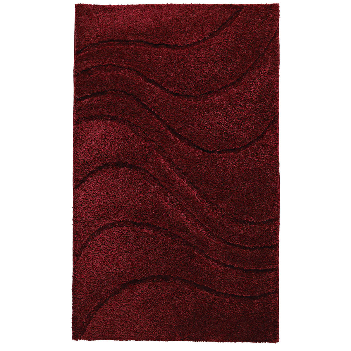 Ridder  Teppich La Ola 60 x 90 cm weinrot Polyester