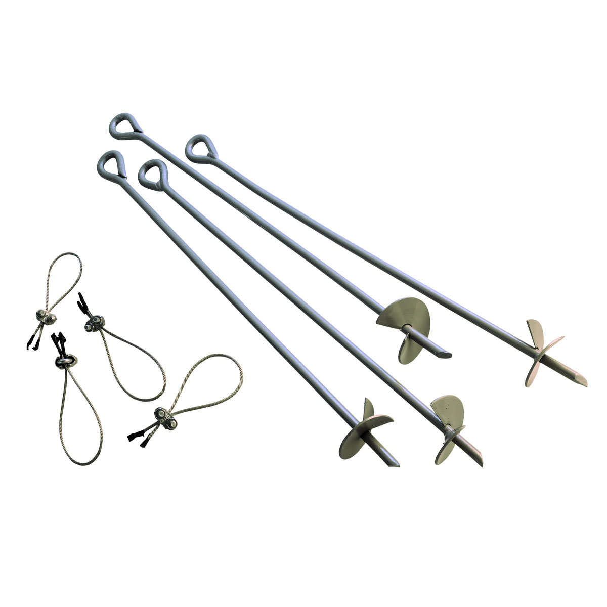 ShelterLogic Weidezelt Zubehör Bodenanker 4 Stück 69cm Silber