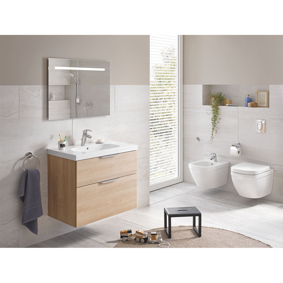 Grohe Wandbidet Euro alpinweiß 37,4 x 42 x 54 cm Bild 3