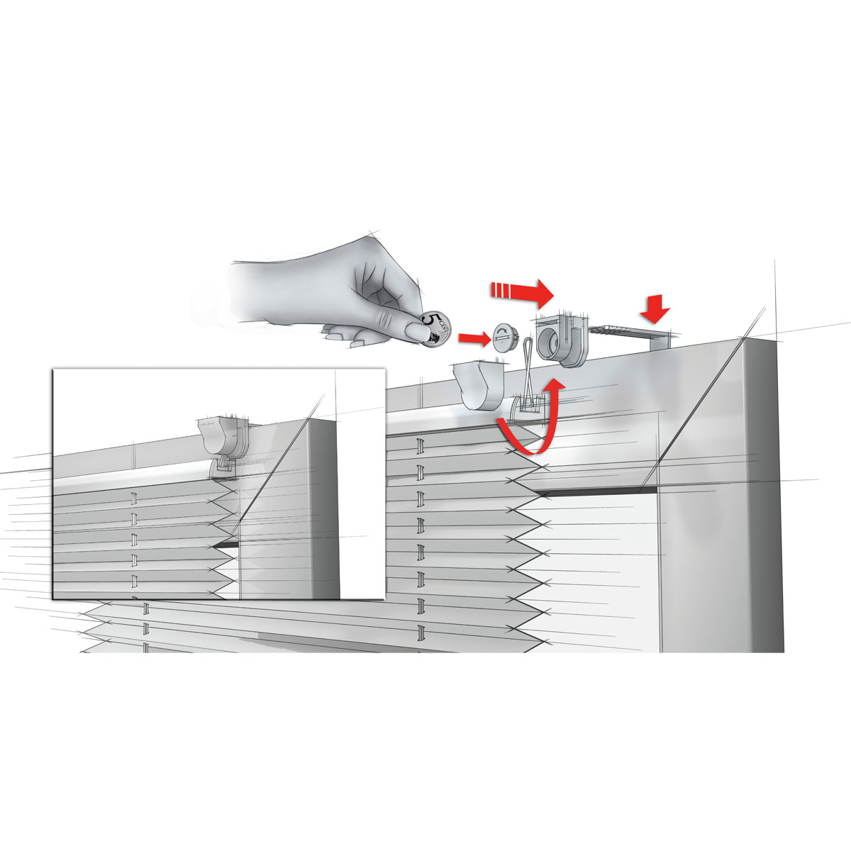 Gardinia Plissee Easy-Basic 60 x 130 cm weiß Bild 2