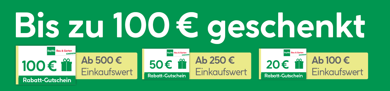 Staffelaktion: Bis zu hundert Euro geschenkt Staffelaktion: Bis zu hundert Euro geschenkt