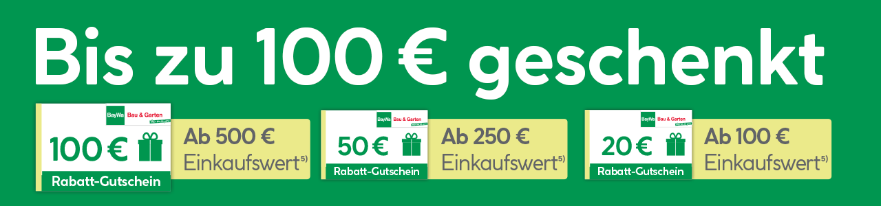 Staffelaktion: Bis zu hundert Euro geschenkt Staffelaktion: Bis zu hundert Euro geschenkt