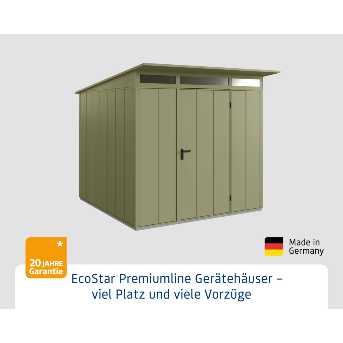 EcoStar  Gerätehaus Elegant-PTyp 2RAL6013 1 flg Bild 2